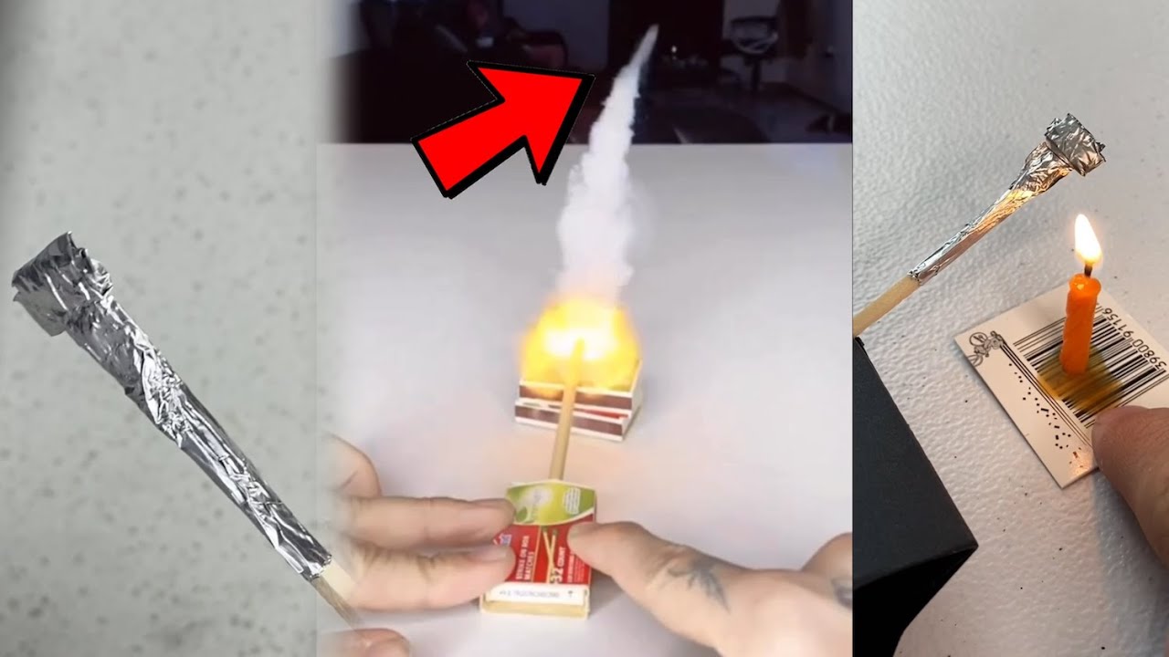 How to Make Homemade DIY Match Rockets!! 🚀 - #Shorts