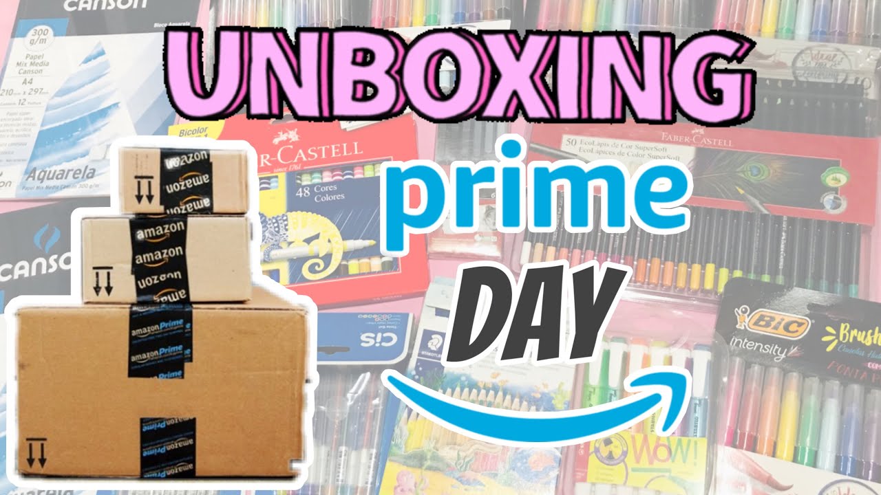 UNBOXING PRIME DAY NA AMAZON! Comprei muitas coisas de papelaria! | Daiana Silva