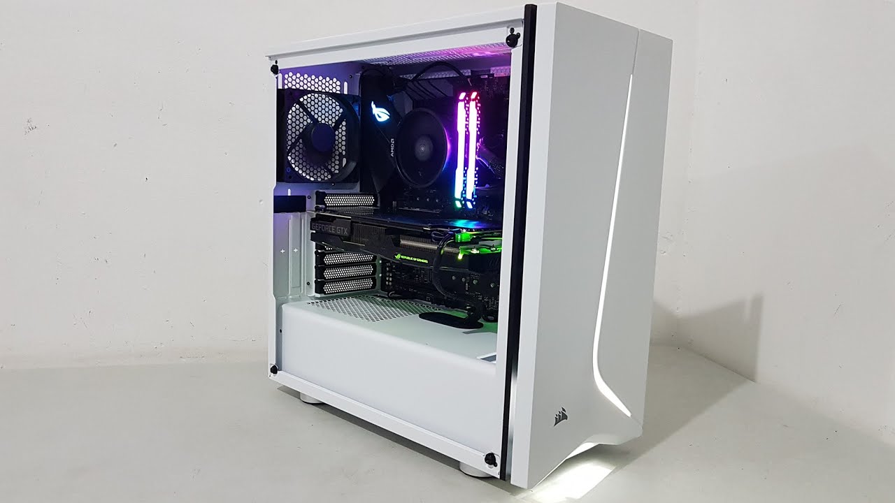 Corsair Spec 06 White con una Asus B450-F, Ryzen 5 3600 y Asus Strix GTX1660ti