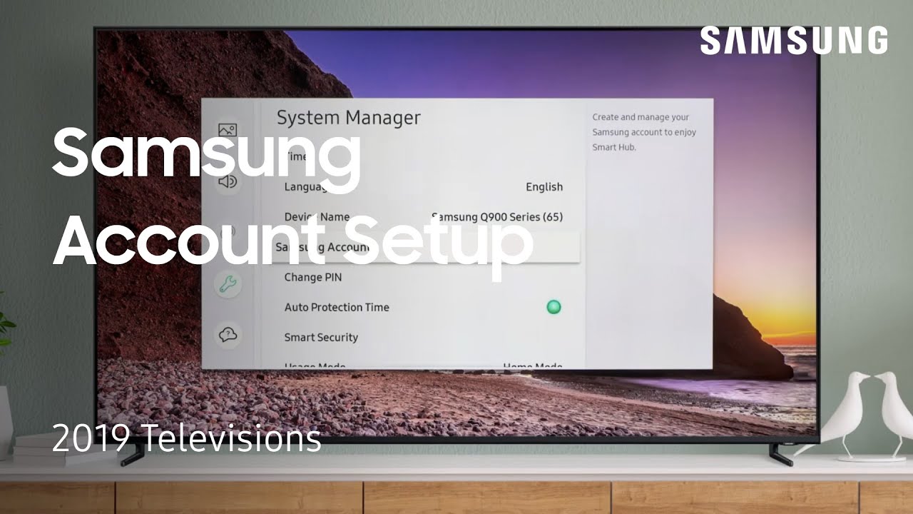 Как настроить учетную запись Samsung на телевизоре | Samsung Россия