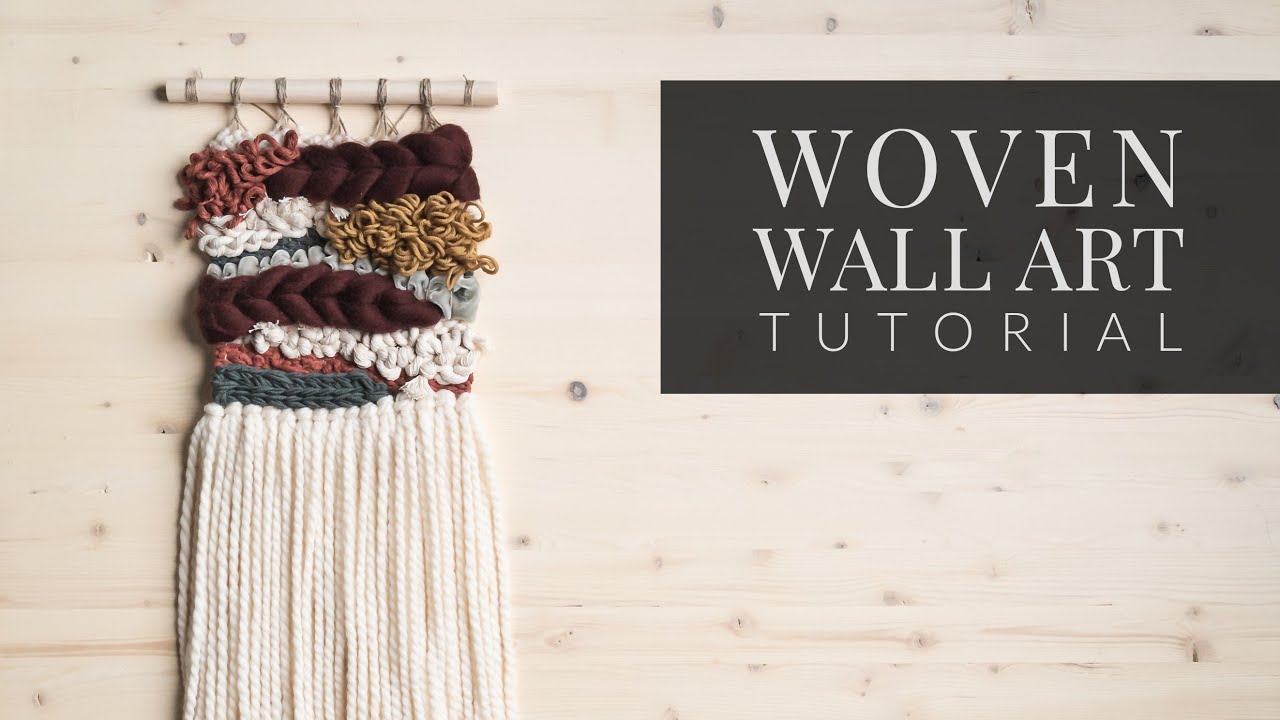 Woven Wall Hanging Tutorial [Weaving With Velvet, Cotton Rope, and Roving]