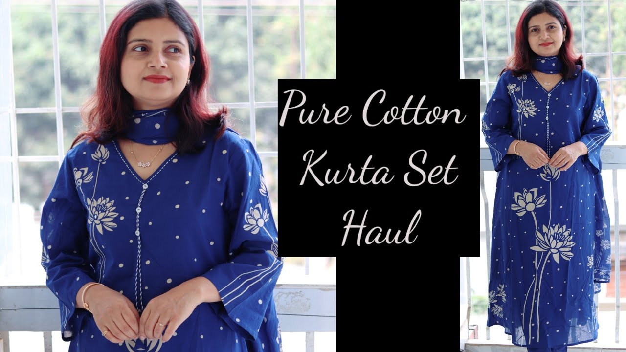 Cotton Kurta Set Haul |  Indian Office Wear Outfit | Stylish Kurta design | MomaTiara 