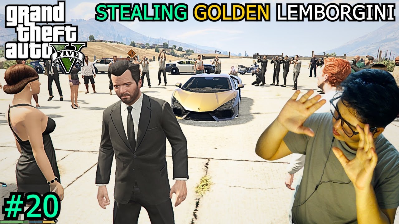 সোনার LAMBORGHINI গাড়ি চুরি করেছি | Stole Golden Lamborghini Cars | Gta V Gameplay #20