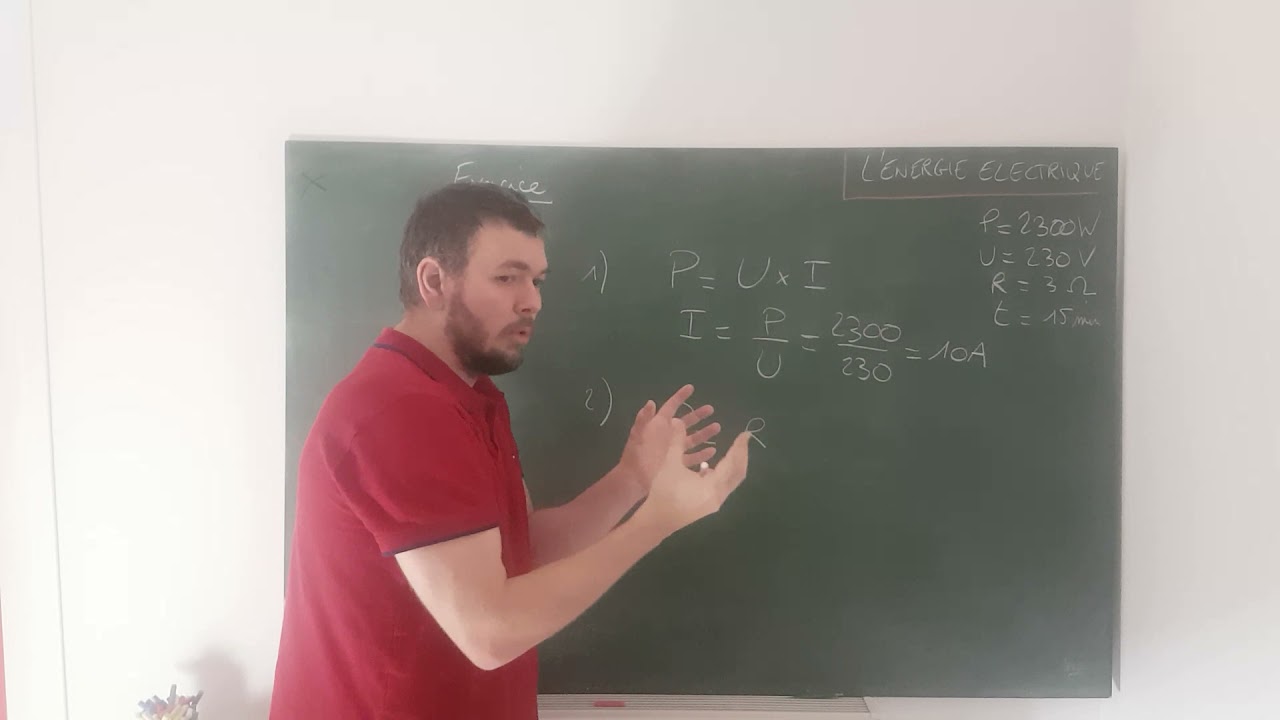 L'énergie électrique, puissance, rendement - Exercice 2 - 1STI2D - Physique-Chimie - Chapitre 4