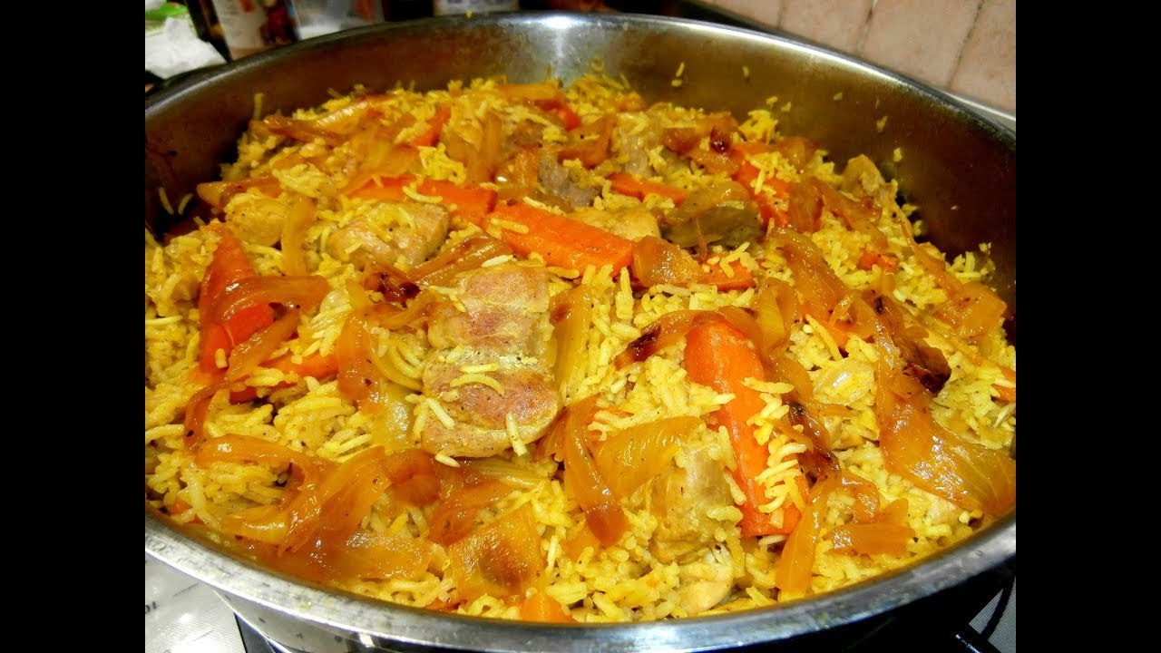 מתכון אושפלו עם פרגיות ובצל  עם אורז, גרגירי חומוס, ירקות ותבלינים בקלי קלות הערוץ הרשמי