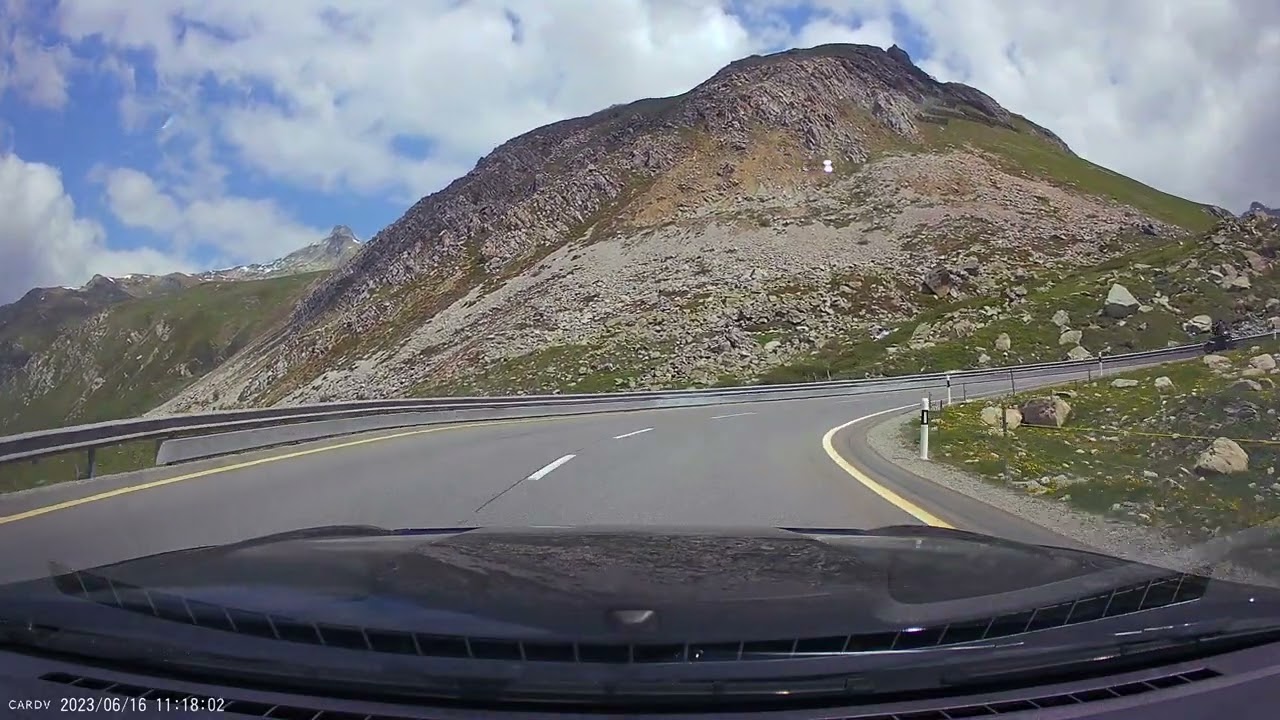 Driving in Switzerland - Julierpass - From Bivio to St. Moritz - Alpine Road