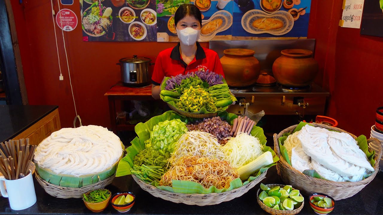 Have you ever eaten these flowers? Healthy Khmer Rice Noodles 
