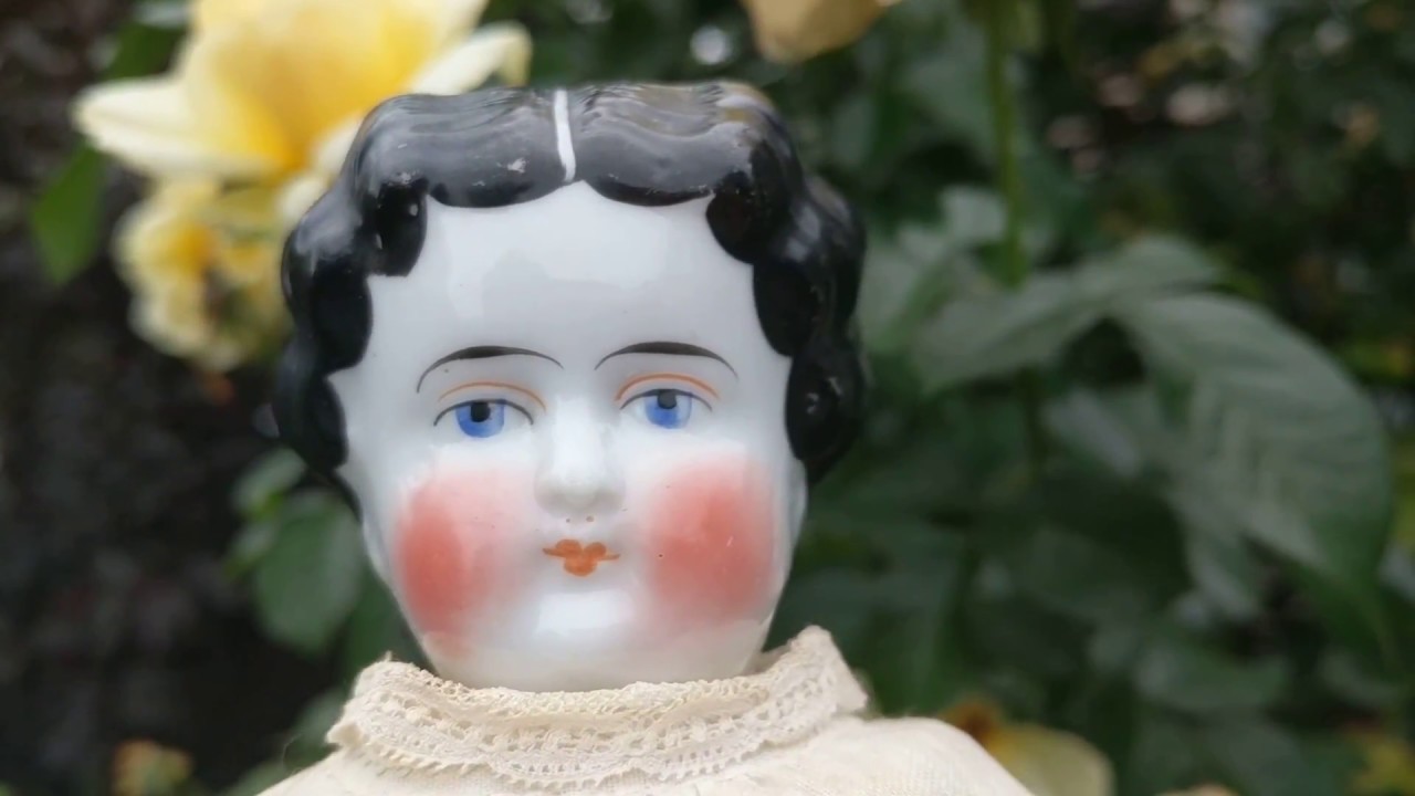 Antique German China Head Doll Circa 1870's