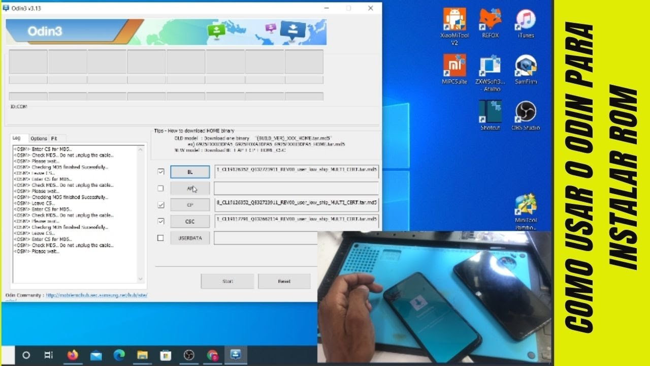 Como Usar o Odin – Instalar ROM – downgrade/update - Como identificar versão do Android e Binario