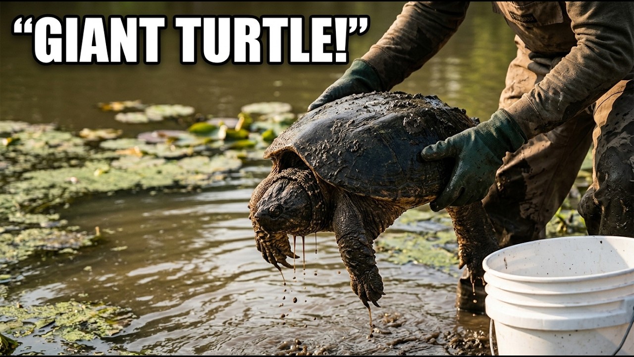 Collecting Turtles from the Muddy Water!