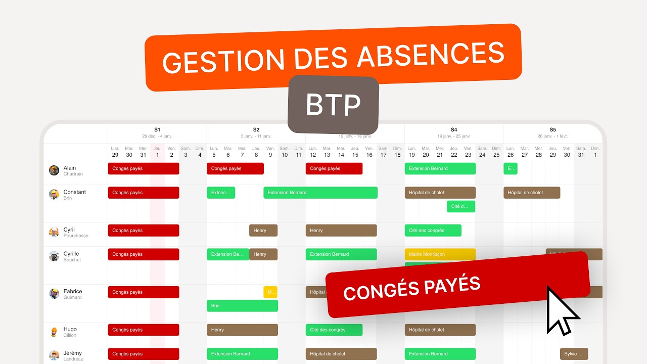 Gérer les absences dans le bâtiment