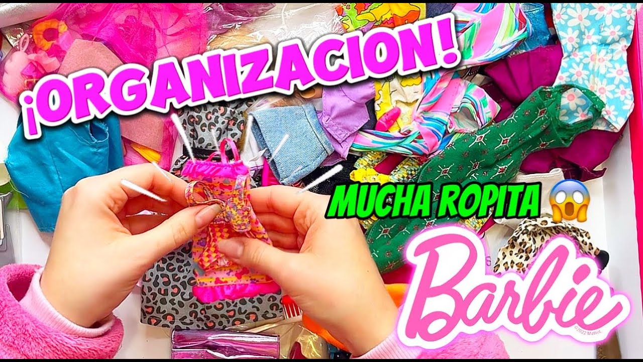 Organizo TODA la ROPA de mis MUÑECAS BARBIE 💖 tips para ordenar la ropita de tus muñecas
