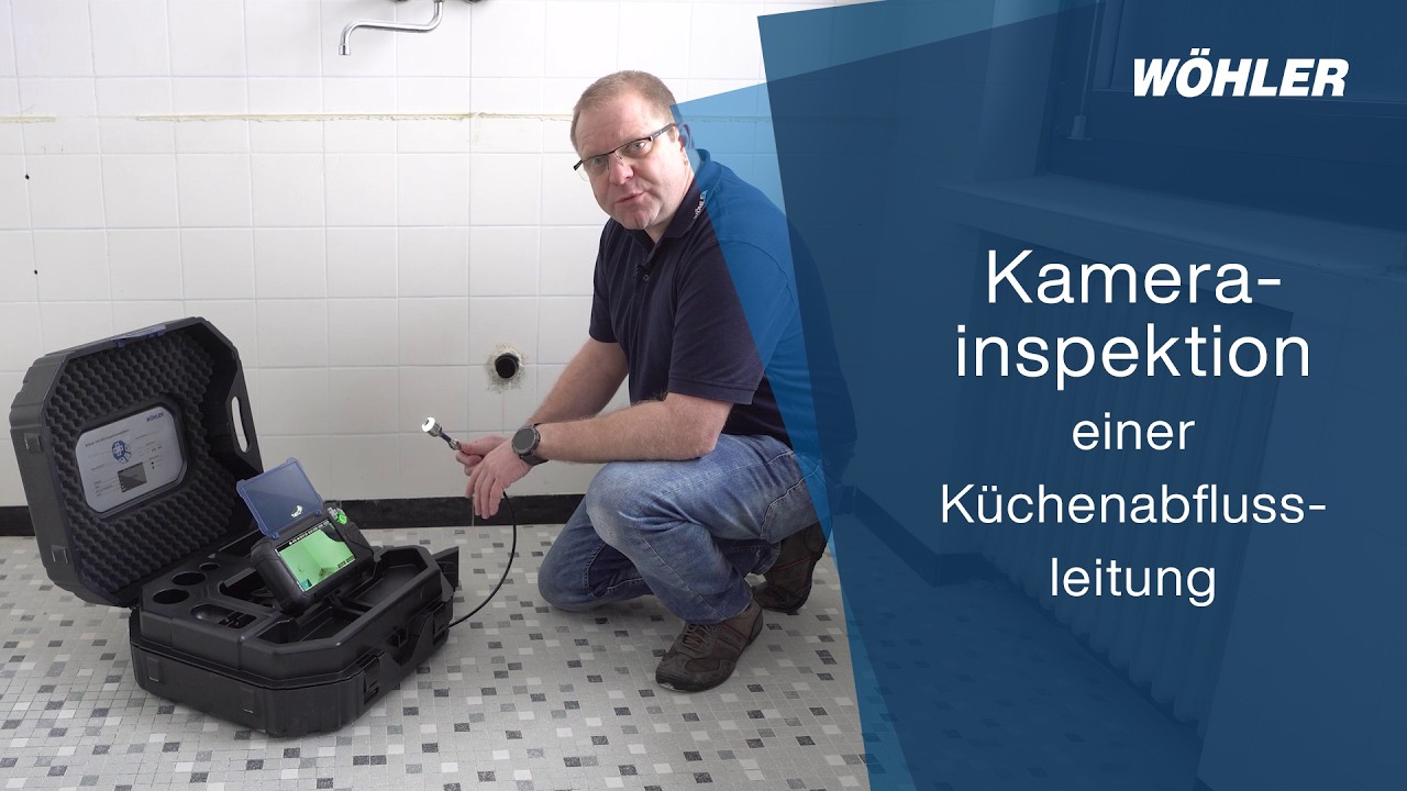 Kamerainspektion einer Küchenabflussleitung