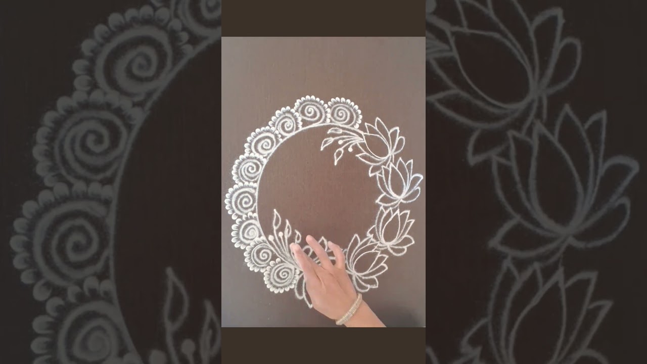 #shortsfeed beautiful freehand rangoli
