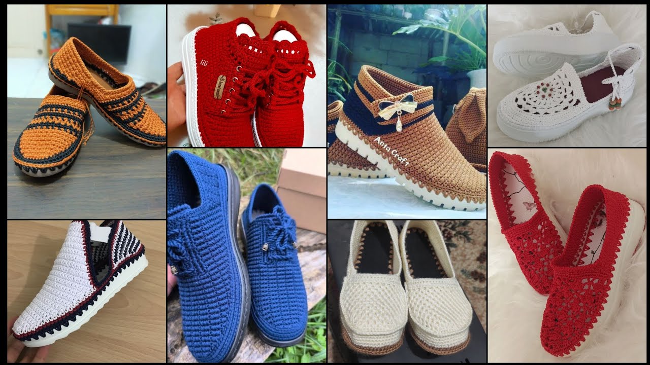 Most popular outstanding gorgeous crochet pattern of shoes designs ideas 