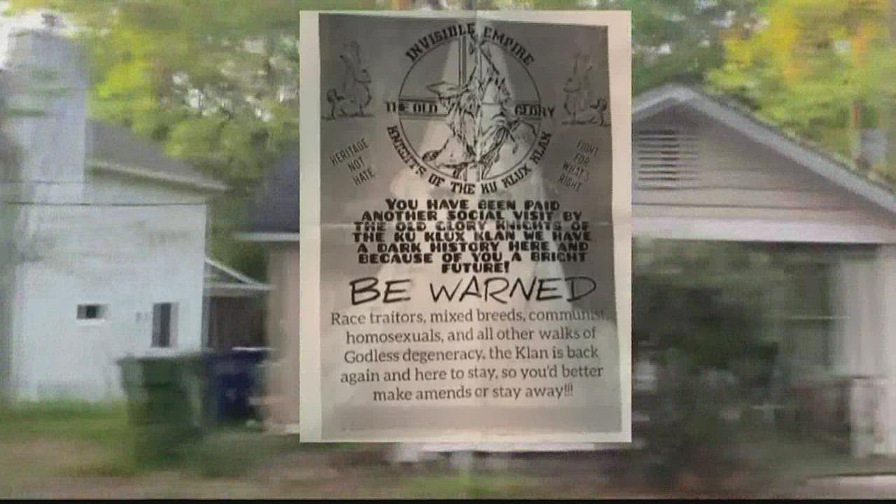 Hate flyers claiming to be KKK found in northwest Atlanta
