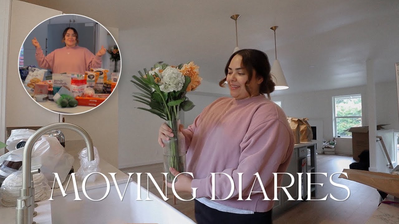 MOVING INTO MY NEW HOUSE | new couch, fridge restock, unpacking