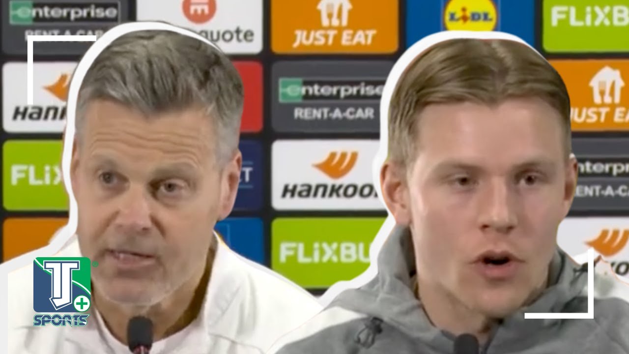 Jens Petter Hauge og Kjetil Knutsen snakker om Bodø/Glimt sjanser mot Tottenham i Norge
