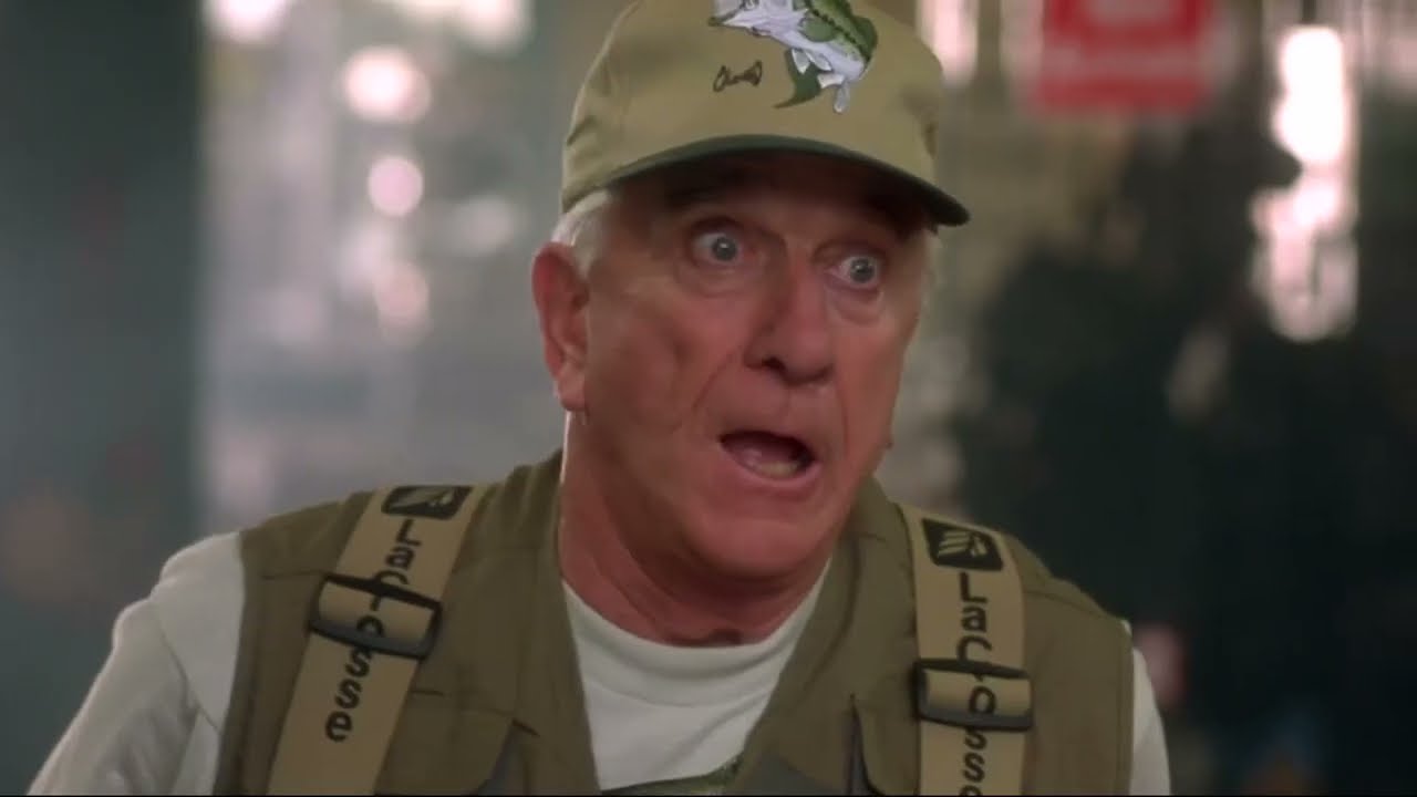 Leslie Nielsen Wrongfully Accused   Tackle Store Shanenigans   Rapala, Timber Doodle, Mensrum