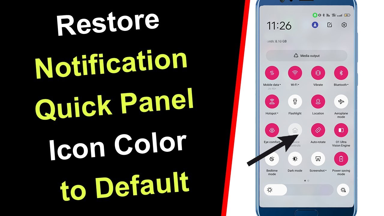 How to Restore Swipe Down Icon Color to Default in Android Phone?