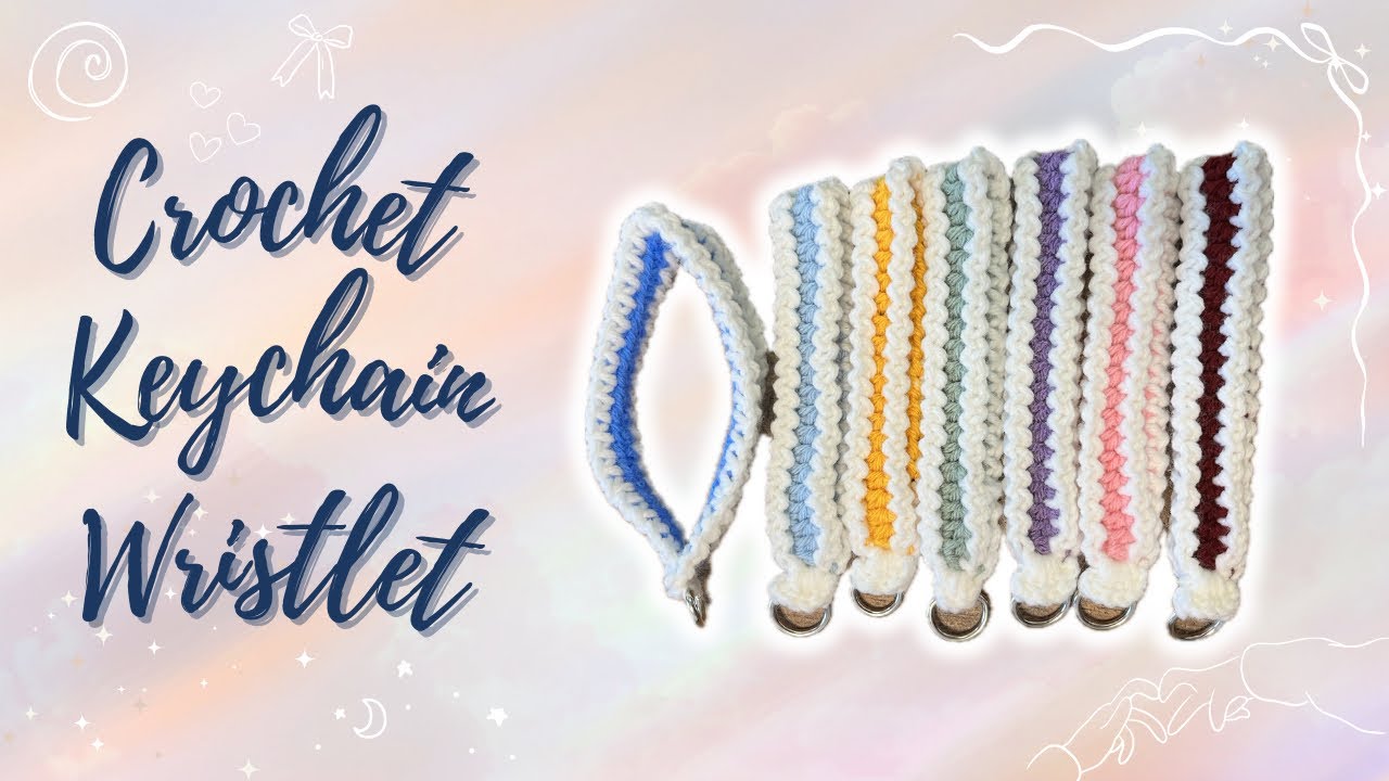 Quick & easy crochet keychain wristlet TUTORIAL | beginner friendly crochet pattern & useful project