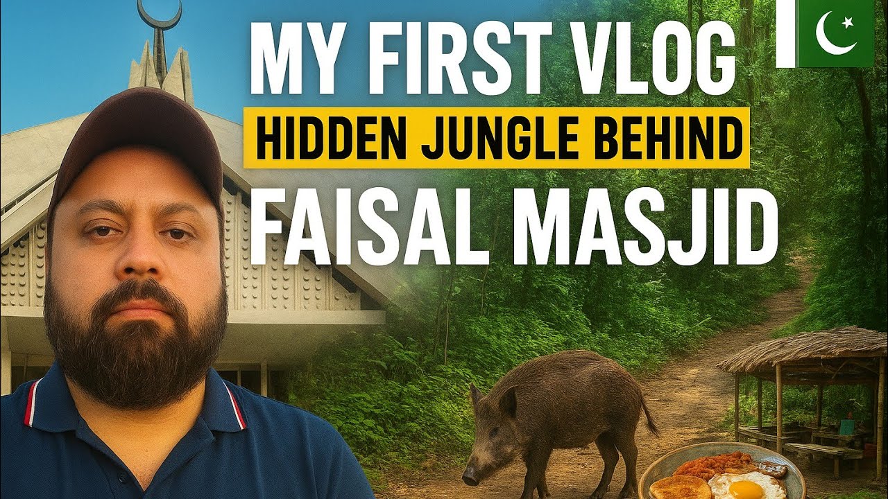 My First Vlog Exploring Faisal Masjid Islamabad | Hidden Jungle Dhabha, Monkeys Wild Boars Adventure