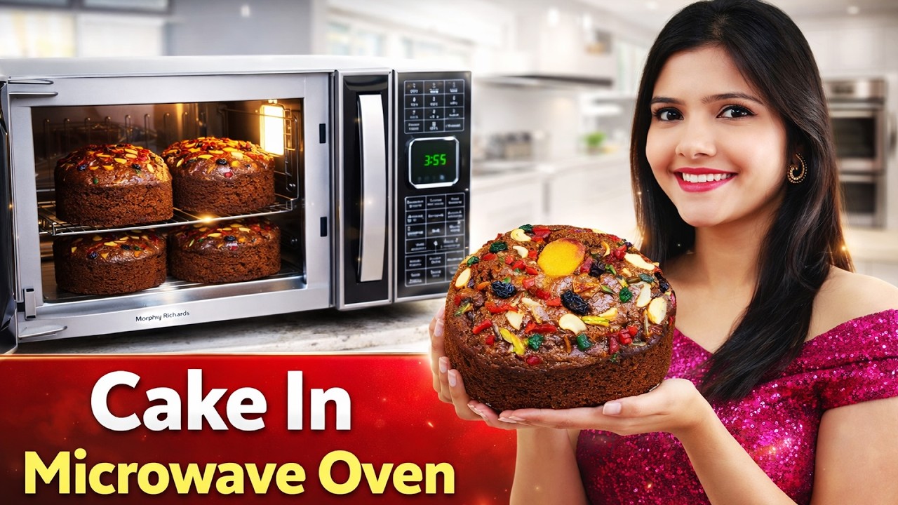 Plum Cake Recipe | How to Make Cake in Microwave | Cake In LG Microwave Oven | Cake In Oven | No Egg
