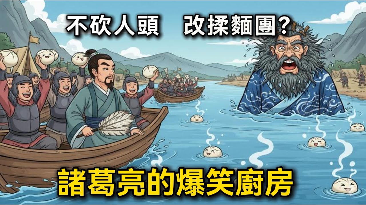 建議 8 歲以上，有耐心的朋友（諸葛亮不砍人頭改「揉麵團」？河神看到祭品表情亮了）｜給有耐心的人聽的故事