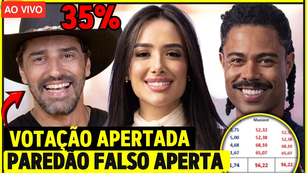 🔴 PRIMEIRO GIRO DE ENQUETES DO PAREDÃO FALSO MOSTRA QUEM É O MAIS VOTADO, COWBOY, JORDANA E BRENO