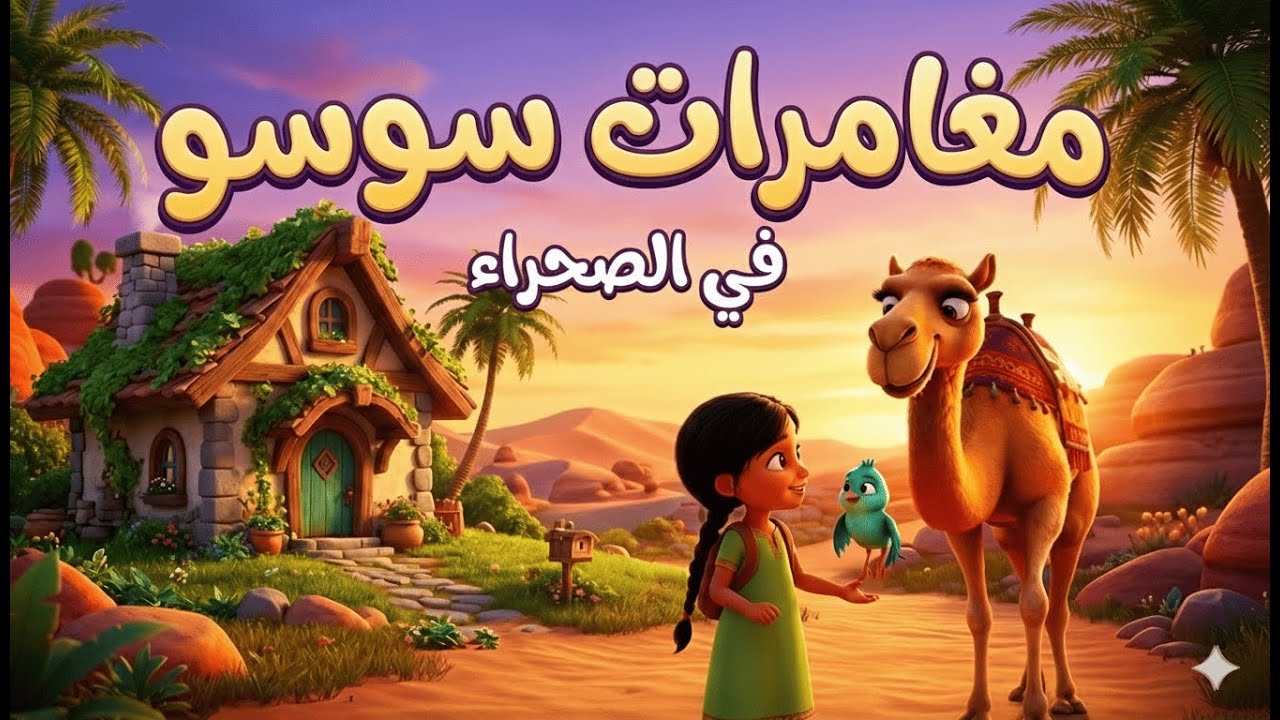 🏜️🧒 مغامرات الفتاة سوسو في الصحراء ✨