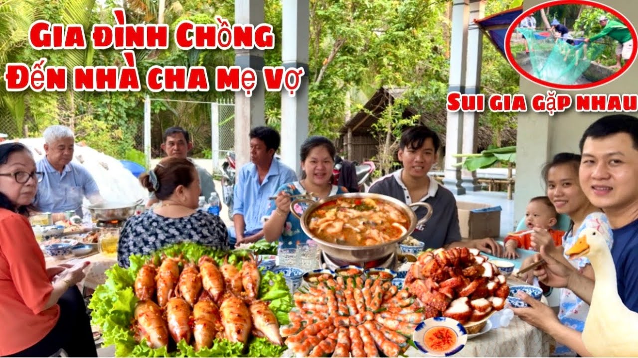 Husband's Family Visits Wife's Parents' House To Eat Thai Hotpot With Many Delicious Dishes After...