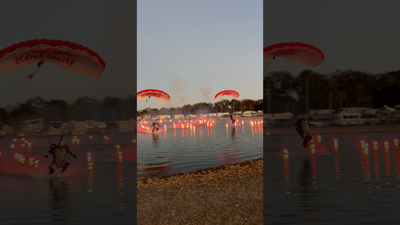 Команда #RedBull промокла #прыжкиспарашютом #приключенческийспорт #фристайлсвистом