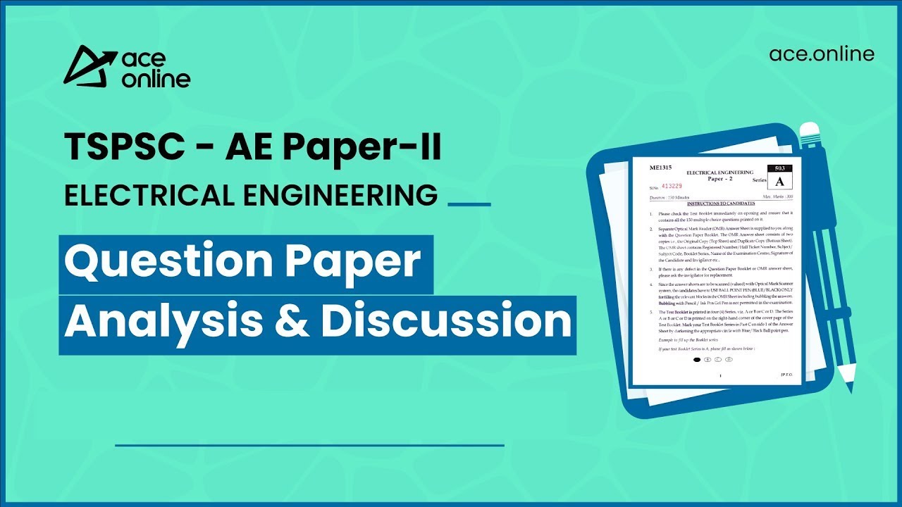 TSPSC AE Paper - II ( Electrical Engineering) Question Paper Analysis & Discussion | ACE Online