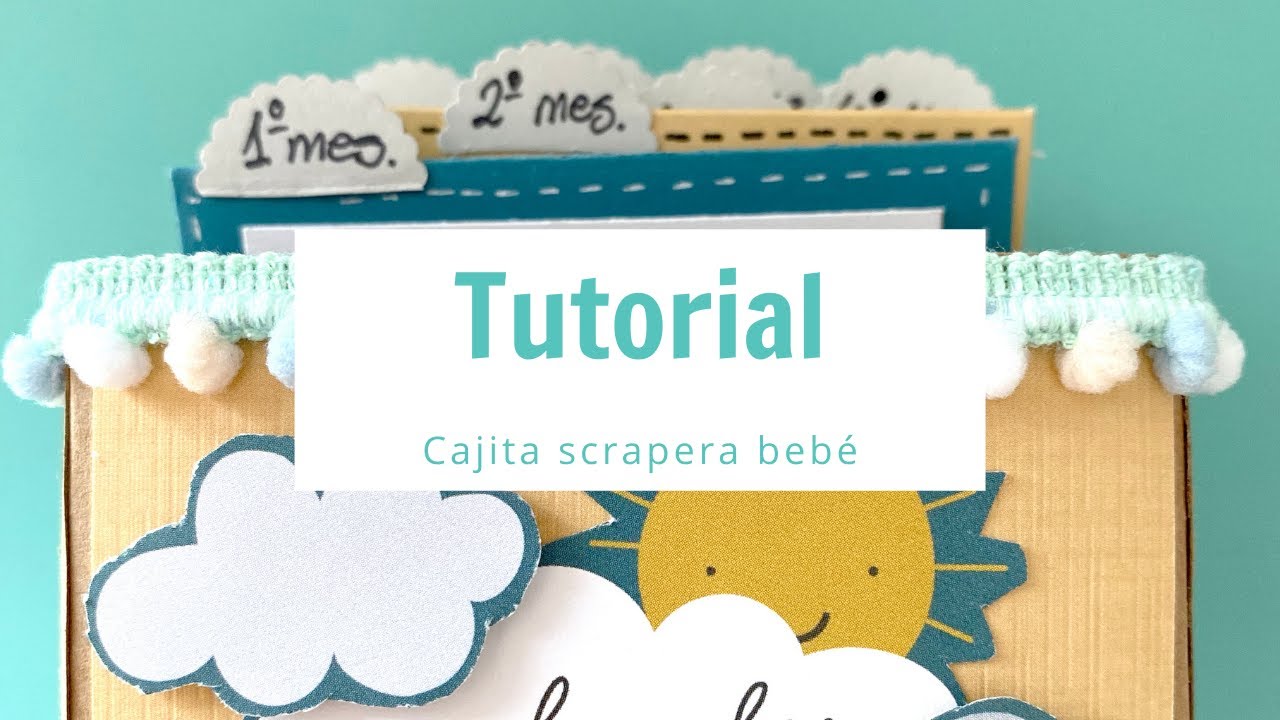 Tutorial Scrapbook. Cajita scrapera bebé. By Komola Krafts
