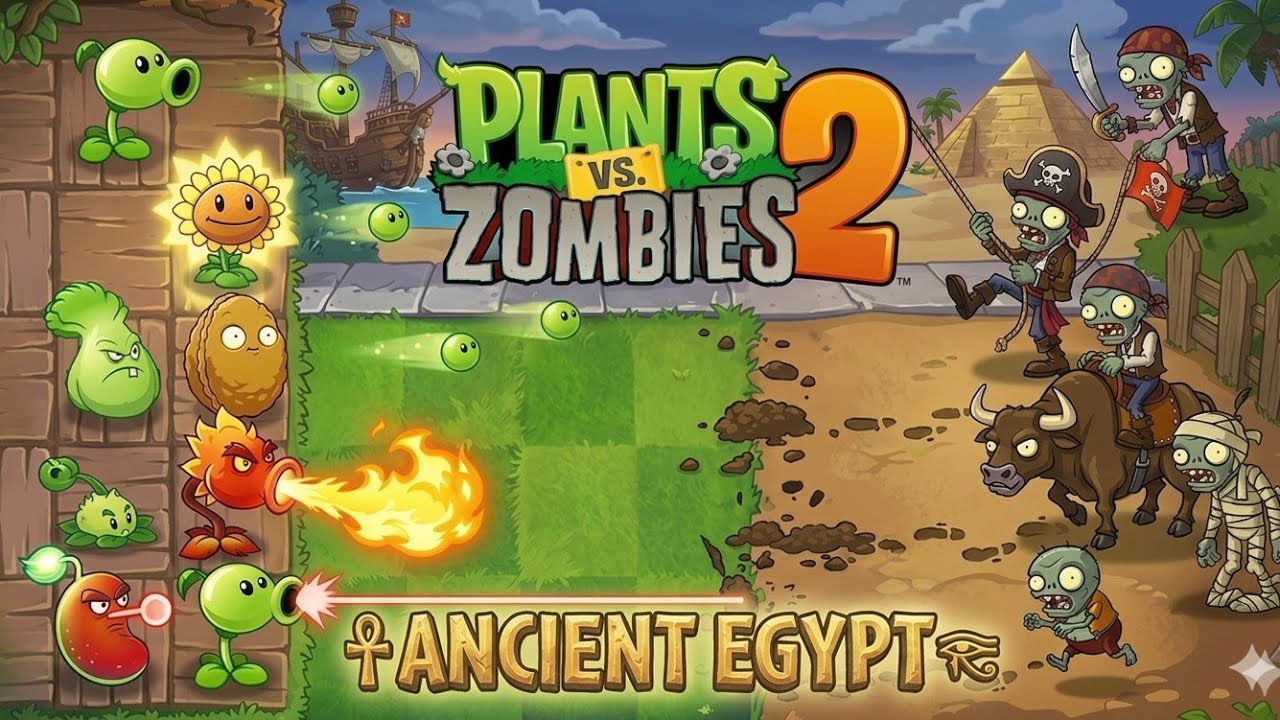 PLANTS VS ZOMBIE 2 TRIP TO ANCIENT EGYPT LEVEL 3 AND 4 #plantsvszombies 