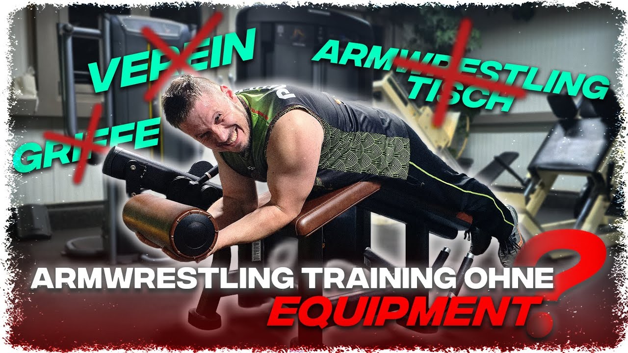 Armwrestling Training im öffentlichen Gym ohne Equipment!