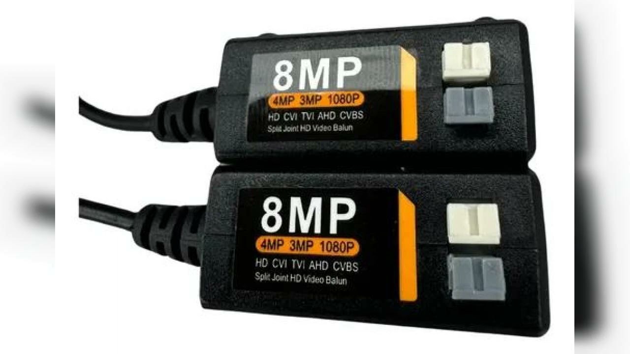 Review: Kit 10 Par Conversor Vídeo Balun Passivo Engate Rápido 8mp Cor Preto