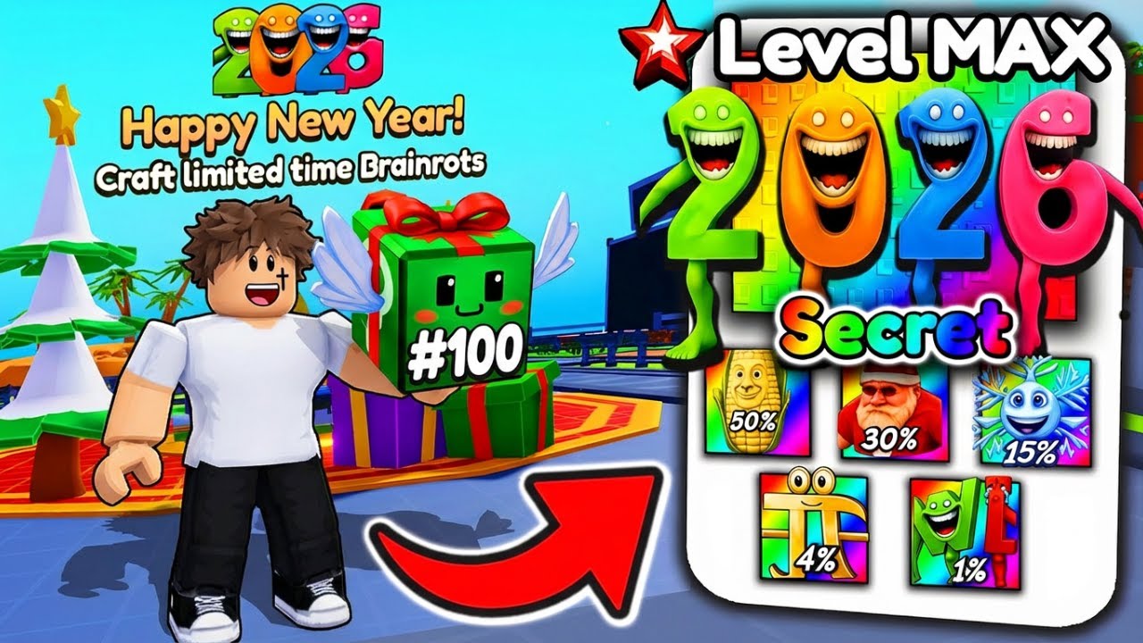 Happy New Years UPDATE in Craft A Brainrot! Roblox