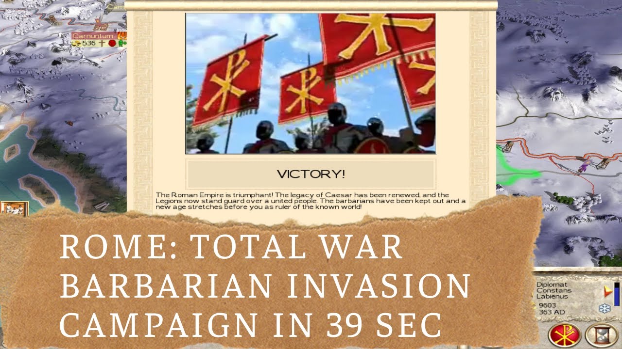 Rome Total War: Barbarian Invasion Speedrun || Campaign in 39 sec [Former WR]