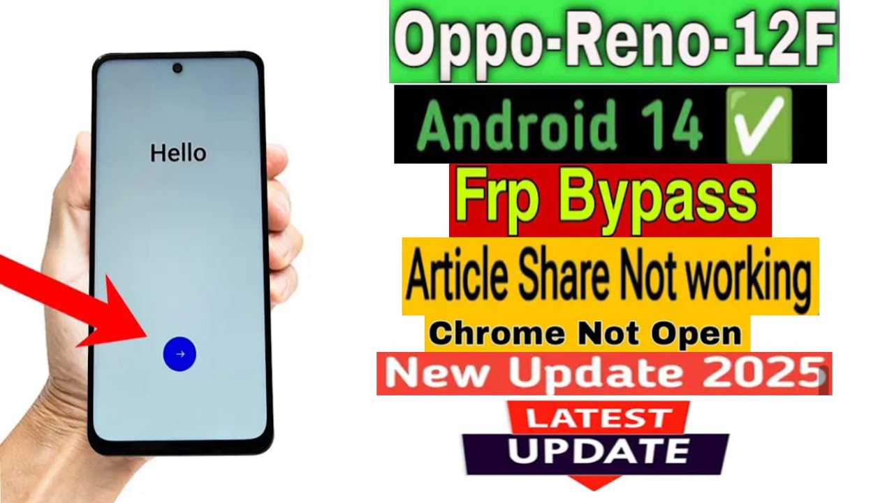 Oppo Reno 12F Frp bypass | Oppo Reno 12F (CPH2387) Google Account Bypass  Working 2025