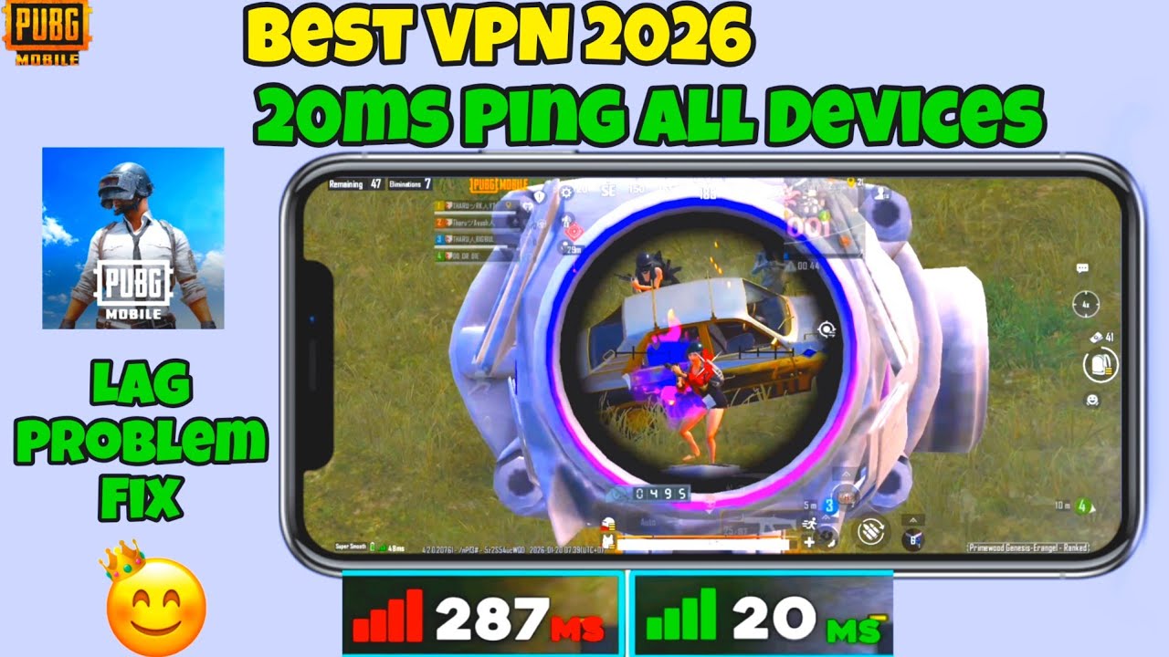 🔥 Best VPN for PUBG Mobile India to Get 20ms Ping (Works 100%) 🔥