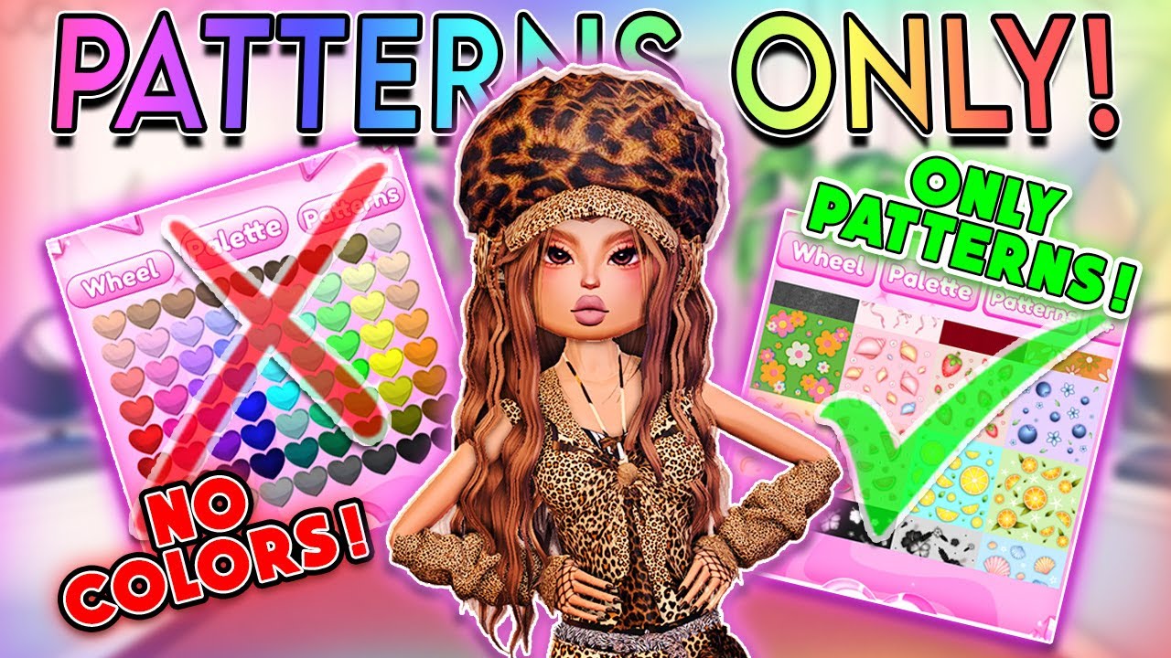 DRESS TO IMPRESS but I can ONLY USE PATTERNS! (Roblox)