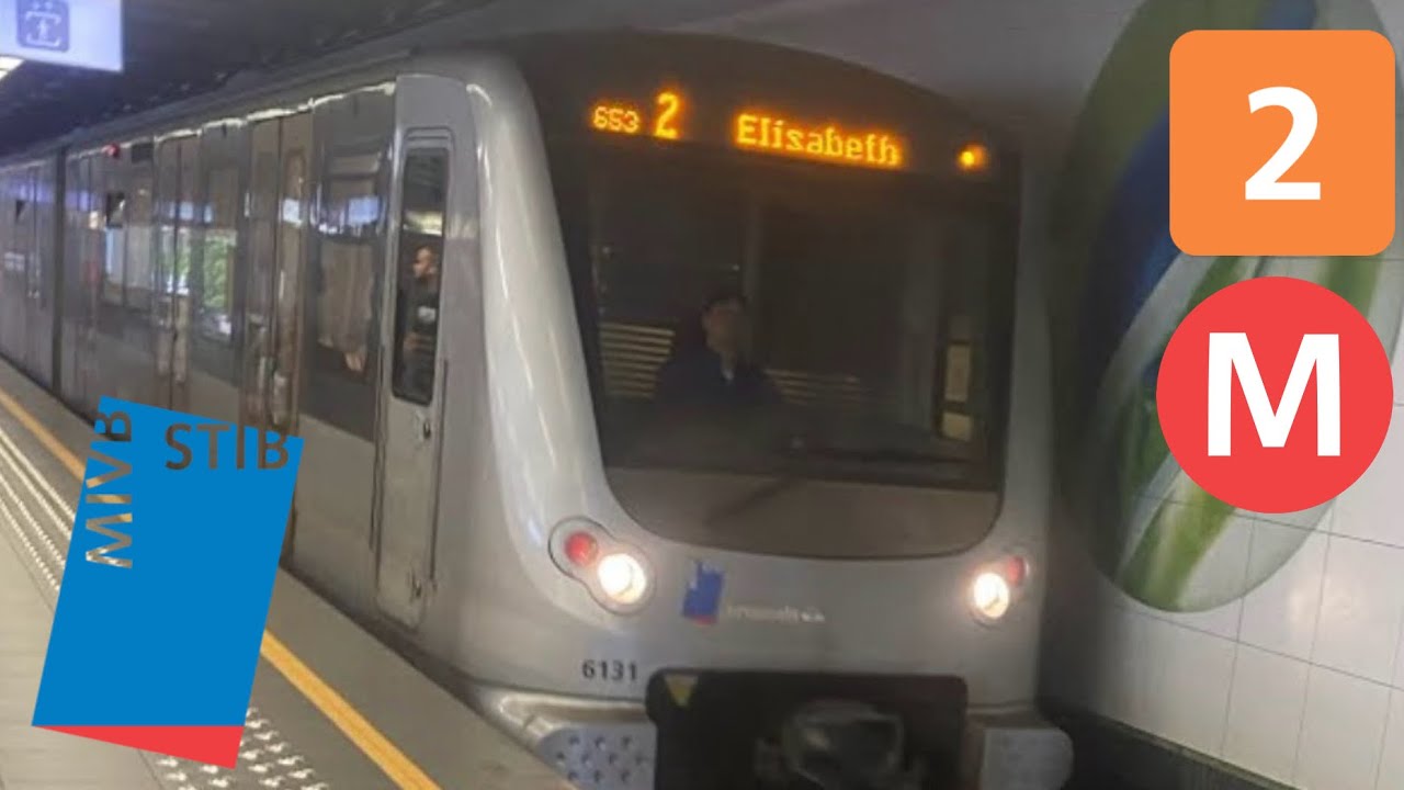 Stib : ( trajet de la ligne 6 dans un M6 boa ) entre Simonis et gare du midi  dans un ( 6131 )
