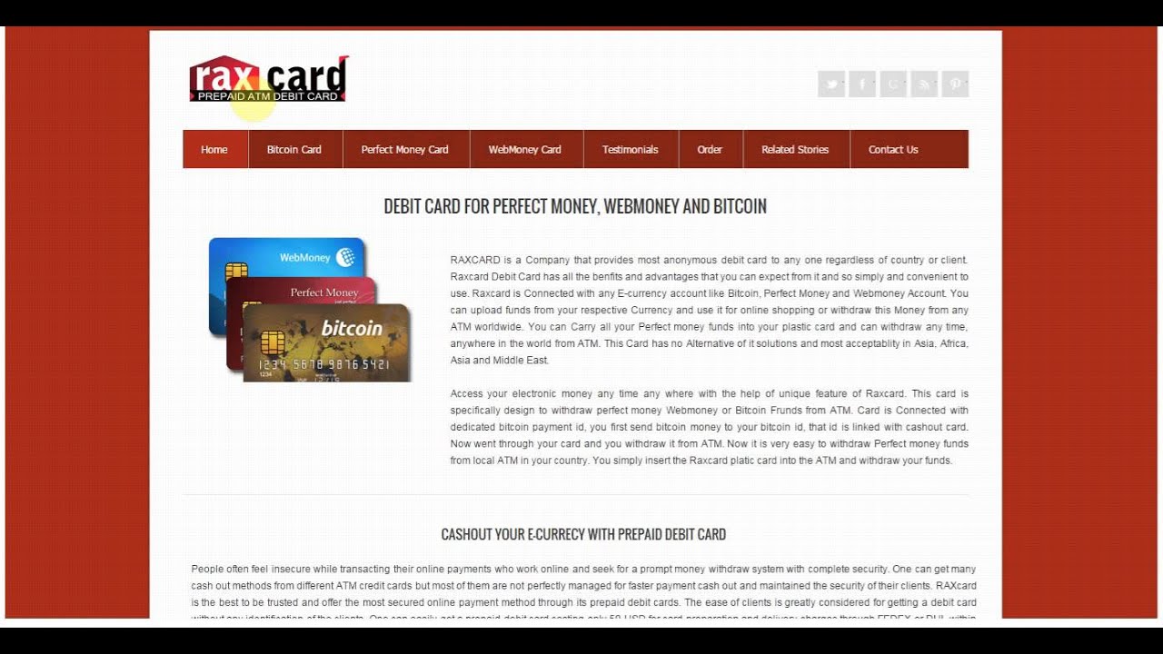 Perfect Money ATM Card and Bitcoins ATM Card