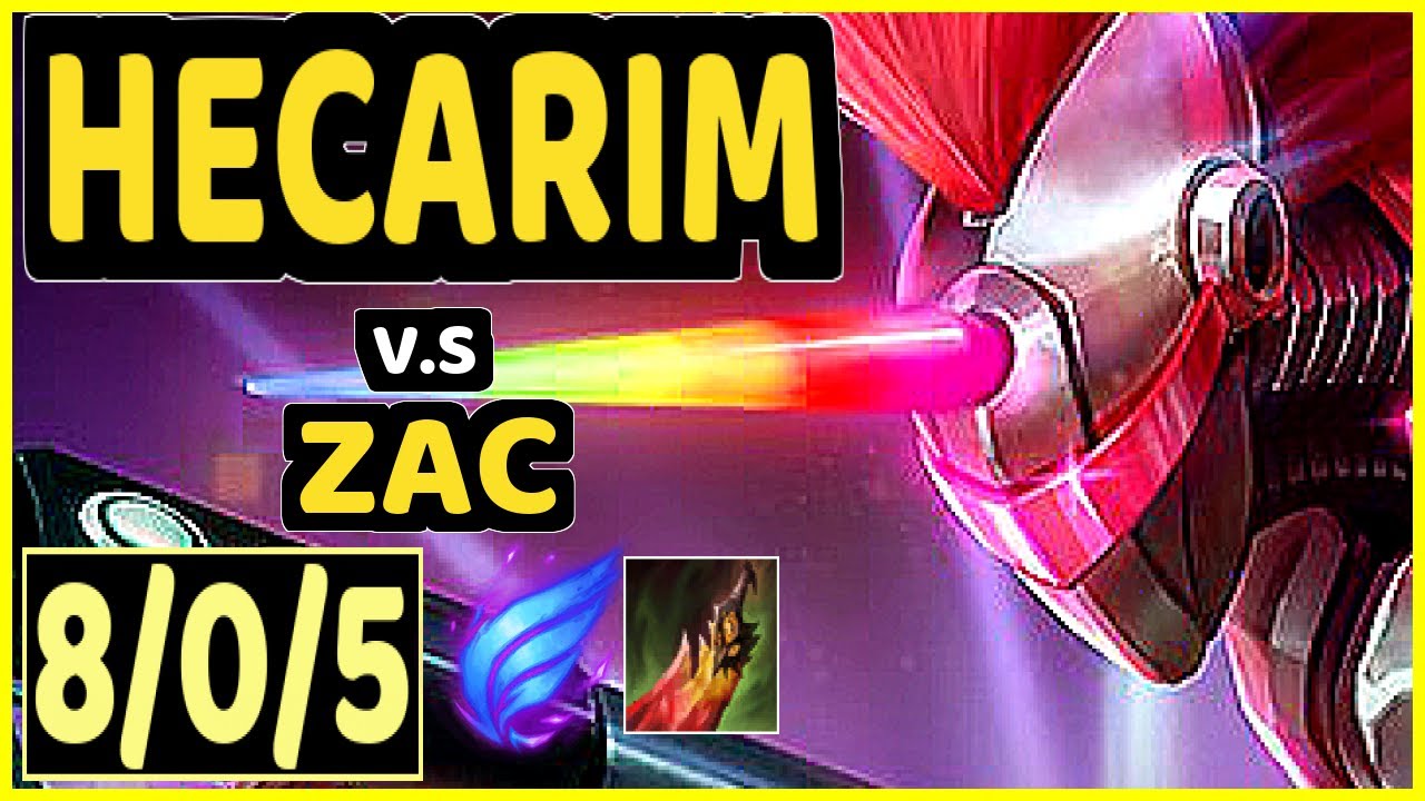 BLUERZOR (HECARIM) vs ZAC - 8/0/5 KDA JUNGLE CHALLENGER GAMEPLAY - EUW