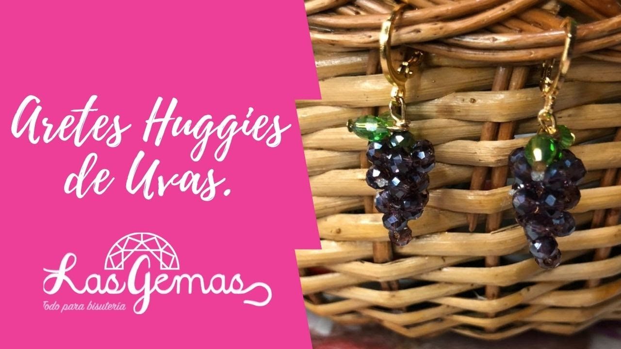 LAS GEMAS- APRENDE ARMAR ESTOS ARETES UVA DE BISUTERIA  -LAS GEMAS