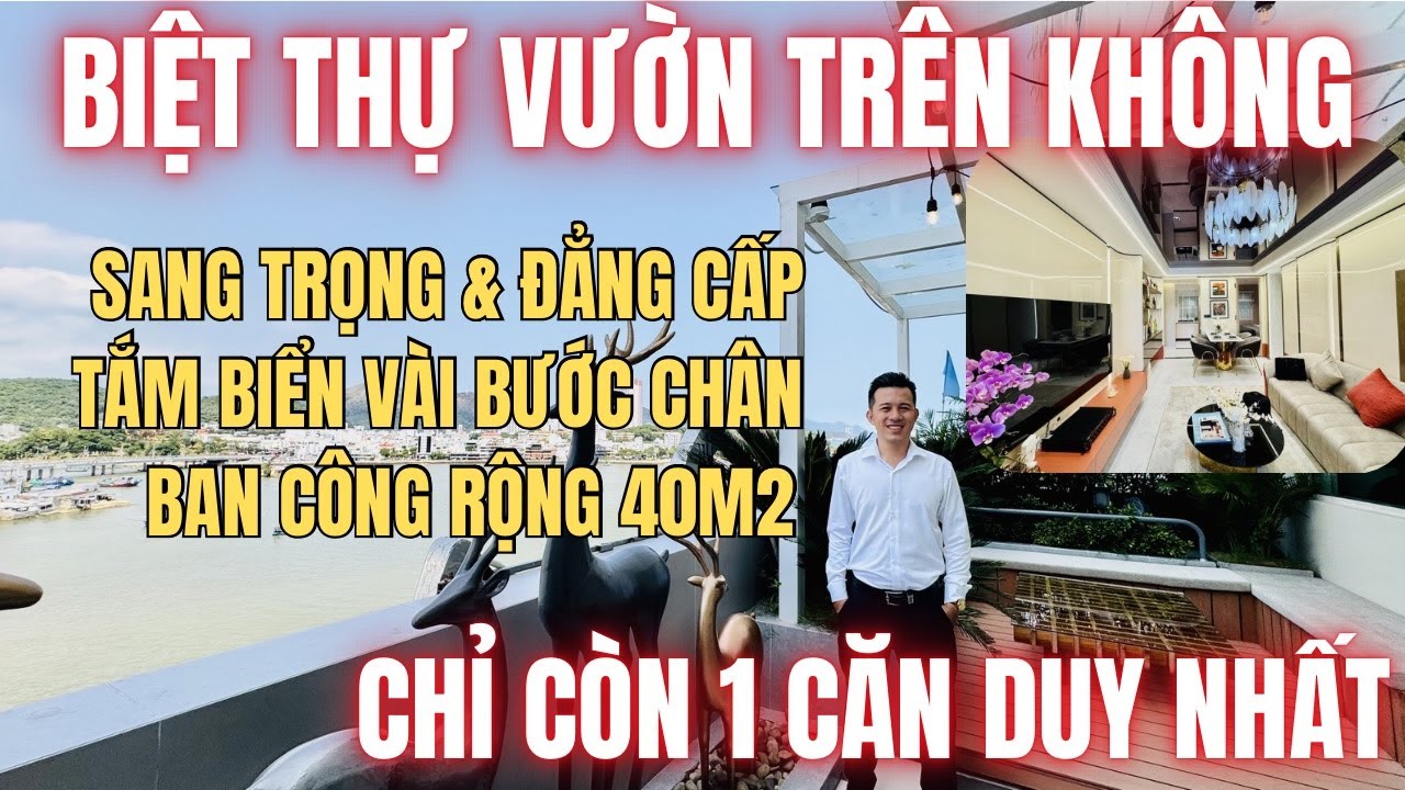 🌊Hiếm có ban công sân vườn rộng gần 40m2, ngắm được View biển và view sông. Chỉ còn 1 căn