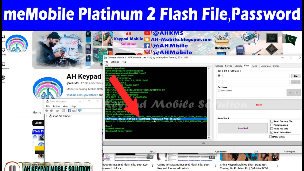 meMobile Platinum 2 (MTK6261) Flash File and Password Unlock
