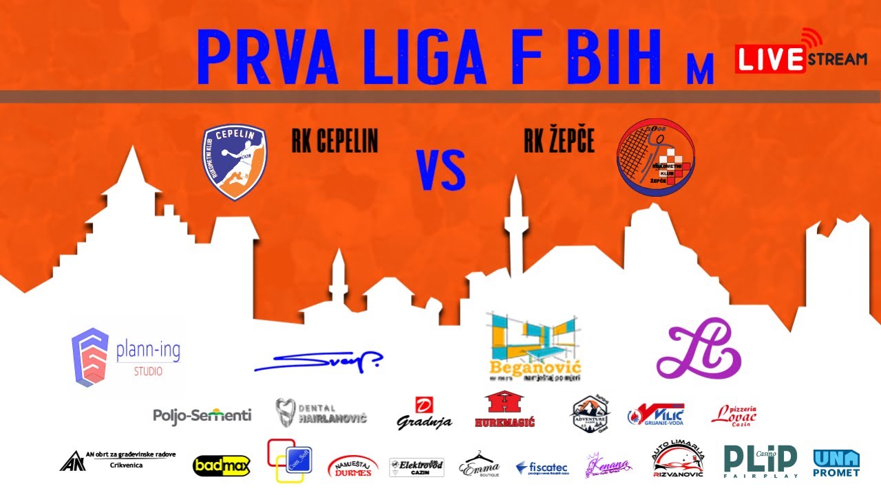 UŽIVO: RK Cepelin - RK Žepče - 01. kolo Prva liga F BiH 2025/26