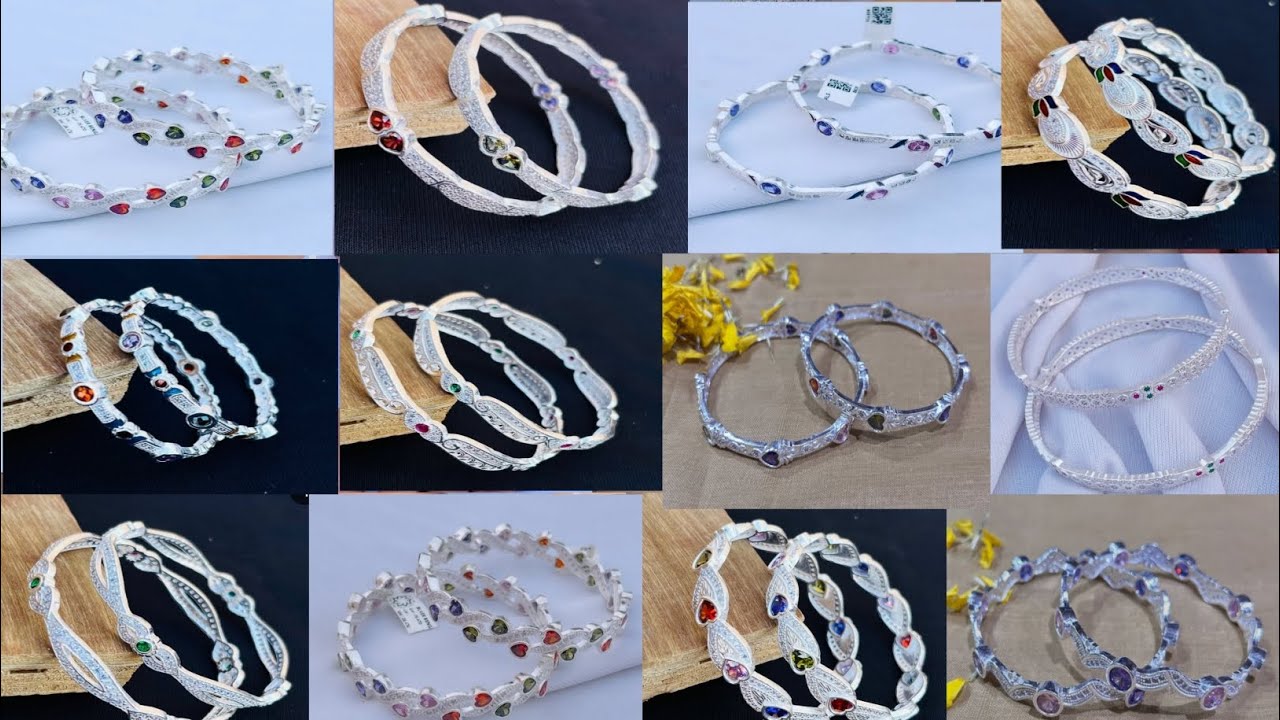 Silver bangles designs . Bridal bangles . Latest new design silver bangles 2025